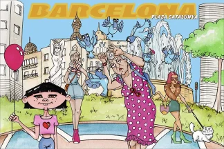 <b>POSTAL BARCELONA PLAZA CATALUÑA</b>