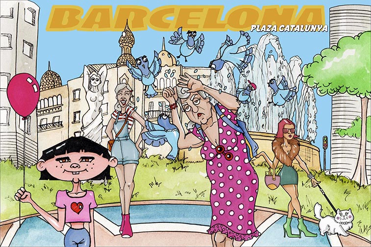 <b>POSTAL BARCELONA PLAZA CATALUÑA</b>